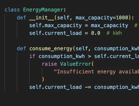 Energy Management Code Example